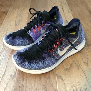 Nike Flyknit Purple Black Running Sneaker Shoes